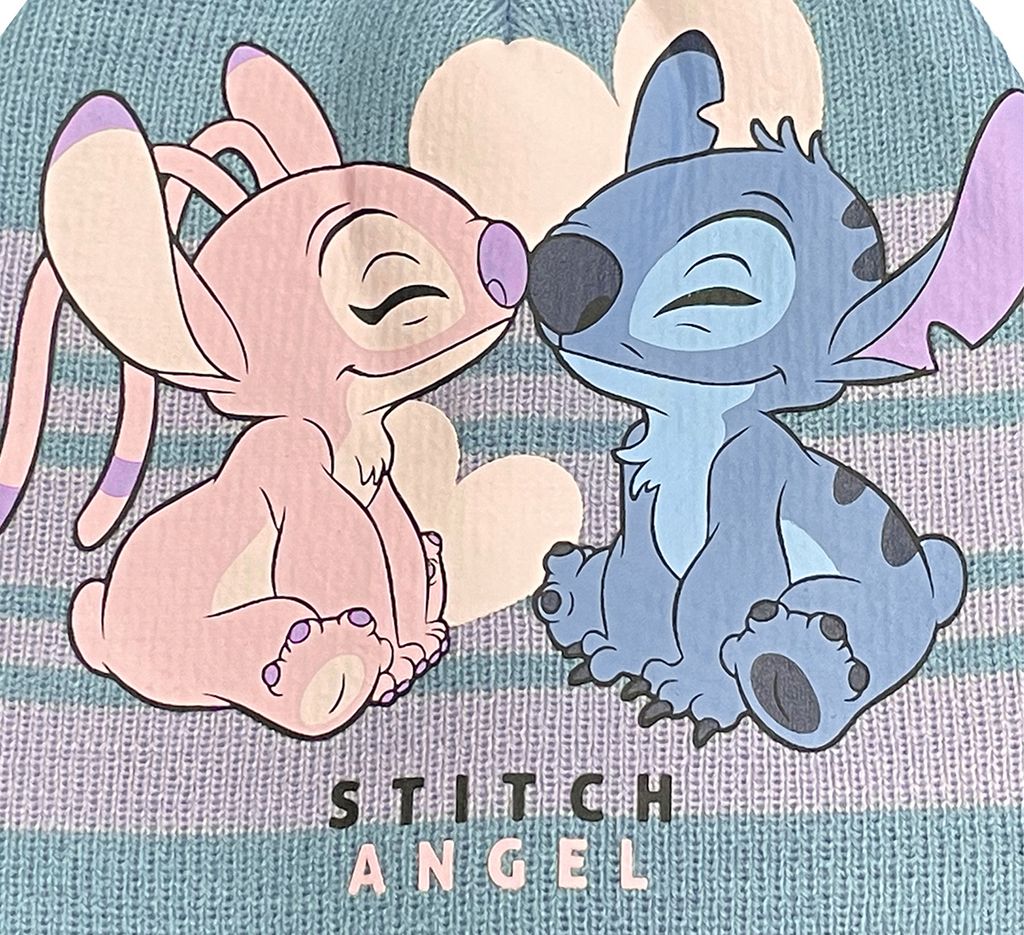 Stitch & Angel Kinder Mädchen Winter-Mütze Beanie-Mütze , Farbe:Blau, Größe:54