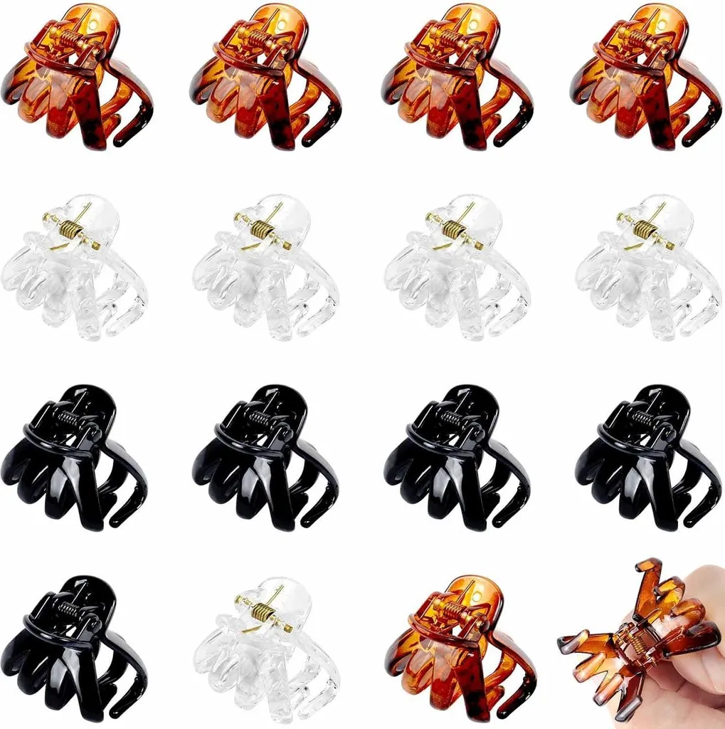 Pinces à Cheveux pour Coiffure Quotidienne - Mini Clips Octopus Noirs