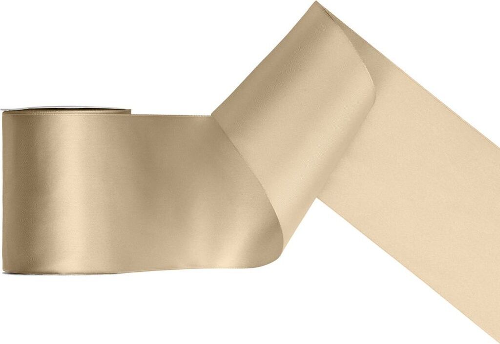 Satinband 100mm x 25m cold gold