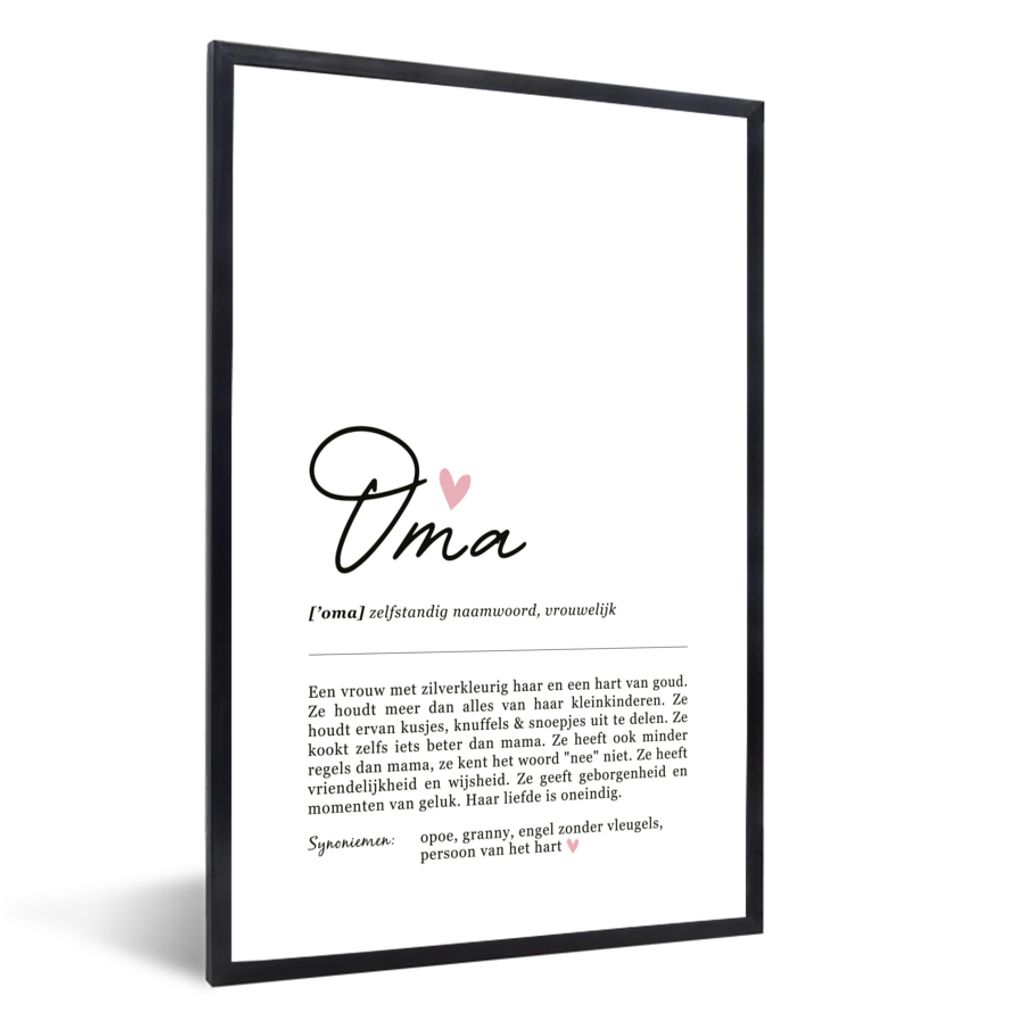 MuchoWow Gerahmtes Poster rvm-oma 40x60 cm - Poster mit Schwarzem Bilderrahmen Wandposter Rahmen Foto Bilder - Papierdruck - Wandbilder