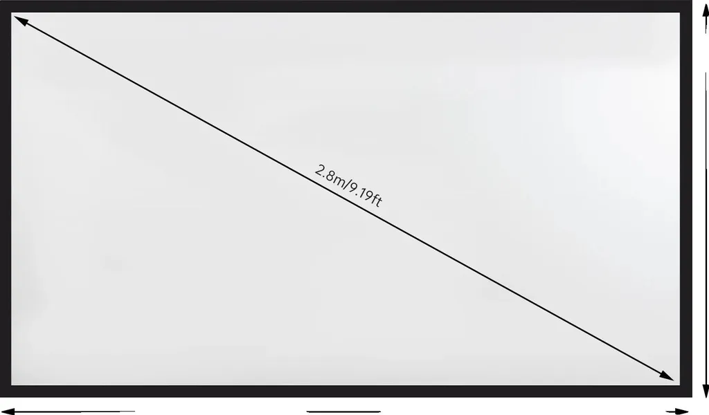 Écran de projection anti-plis blanc 160° pour corriger l'image murale