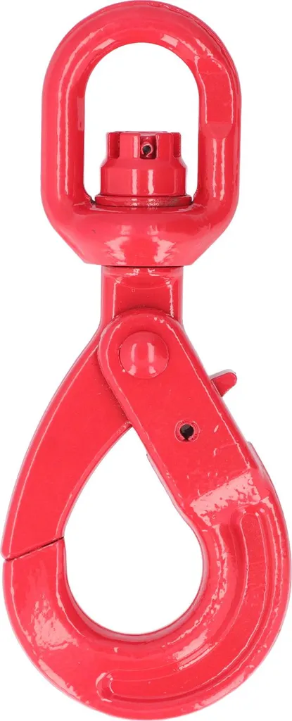 Crochet de levage pivotant G80 en acier forgé autobloquant 1,12t 18cm
