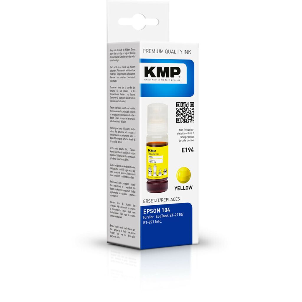KMP Tinte EcoTank T00P4 8000 S. yellow remanufactured