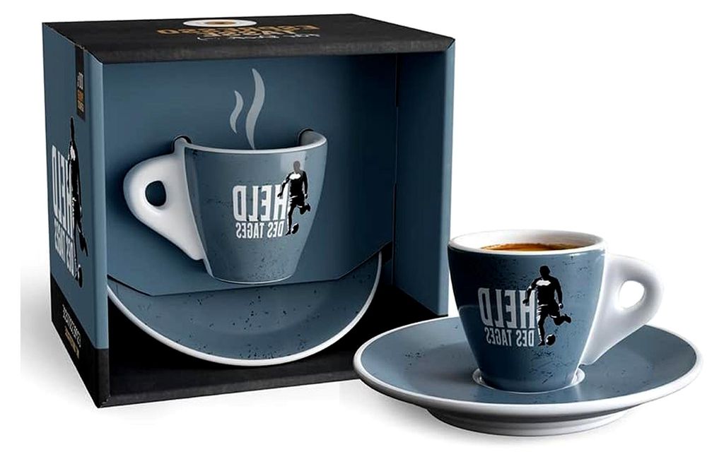 Espresso-Tasse mit Unterteller, "Held des Tages"