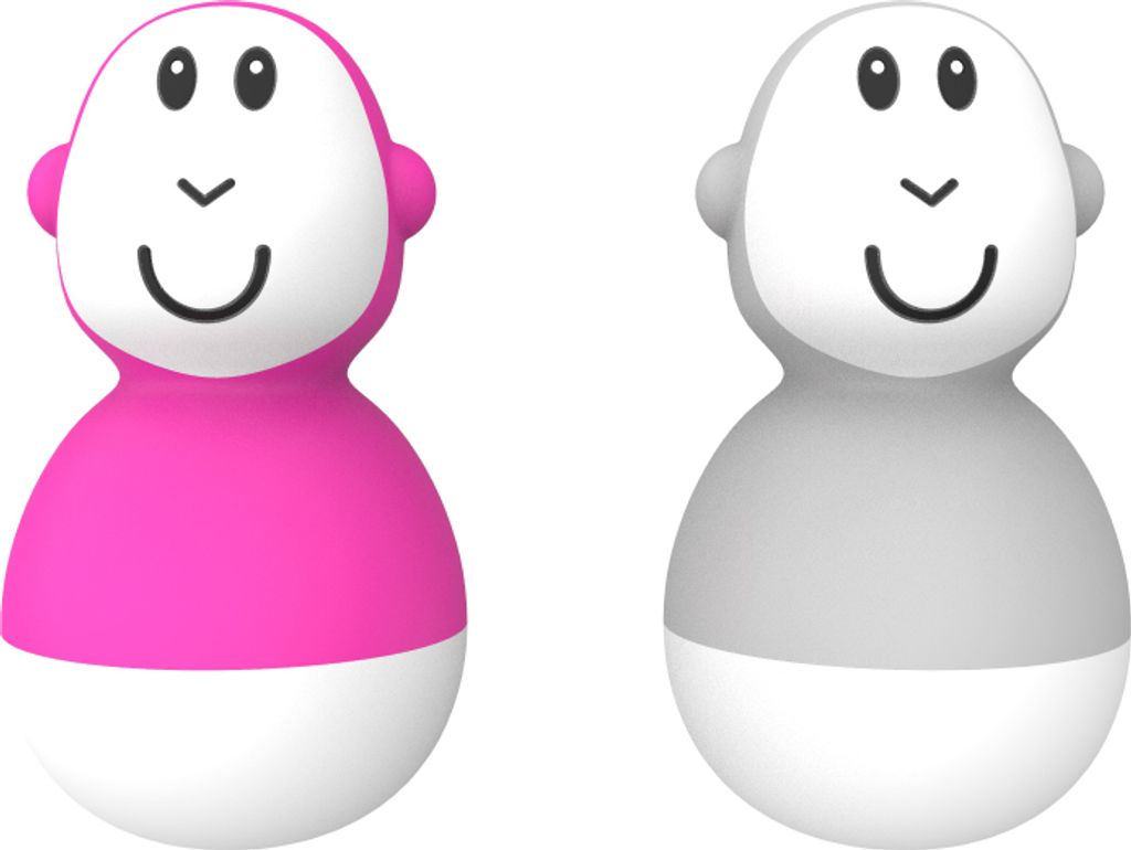 Matchstick Monkey Badezeit Wackelfiguren : pink & grau Farbe: pink & grau