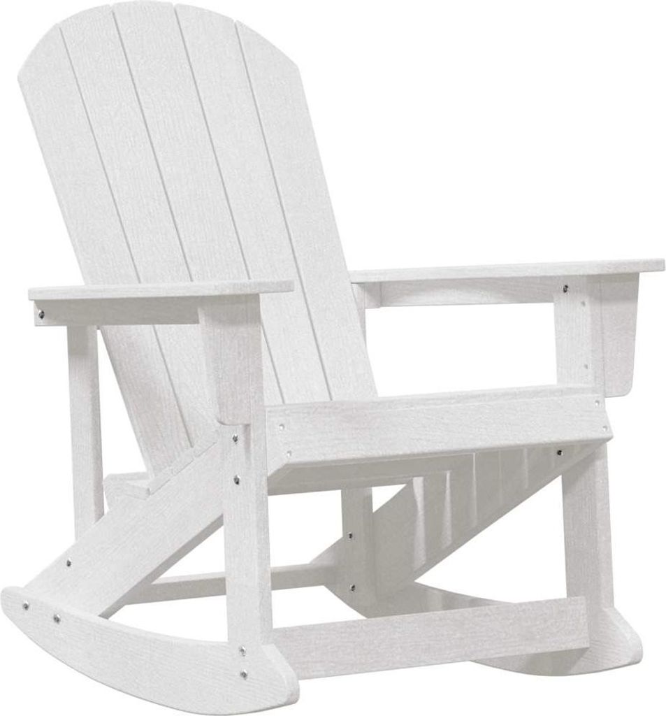 vidaXL Adirondack-Schaukelstuhl Weiß 92 x 73,5 x 92 cm HDPE Produktbild 