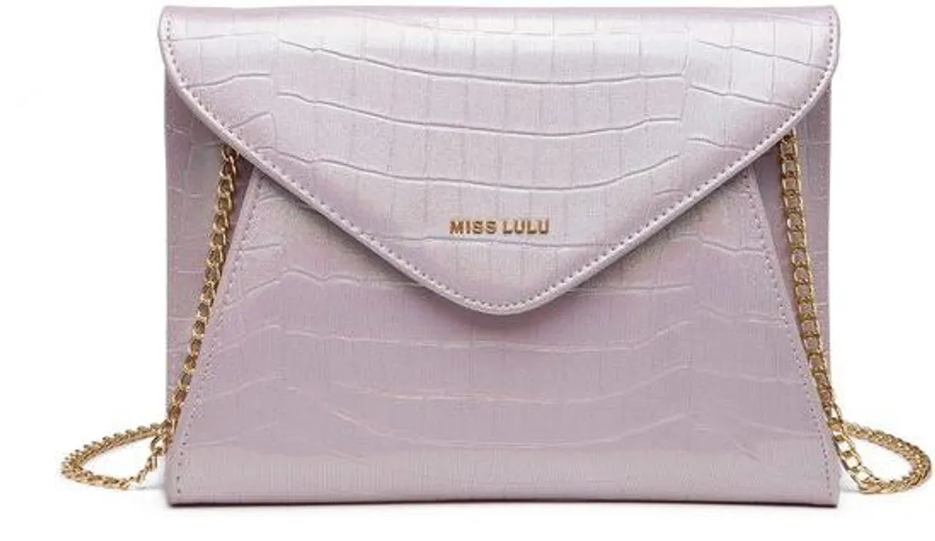 Petite pochette pour femme en cuir synthétique noir chic et élégante
