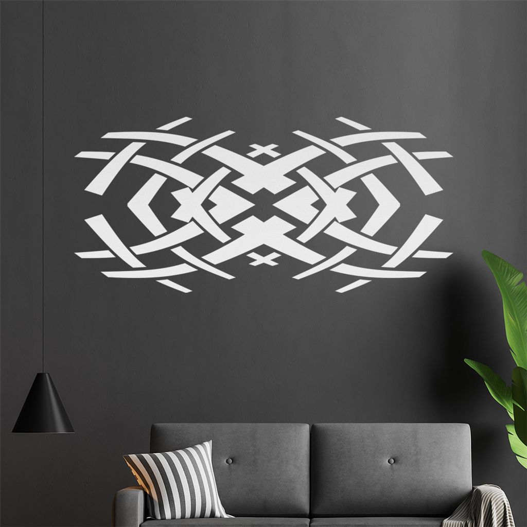 Tribal doppel X Wandtattoo in 6 Größen - Wandaufkleber Wall Sticker - Dekoration, Küche, Wohnzimmer, Schlafzimmer, Badezimmer