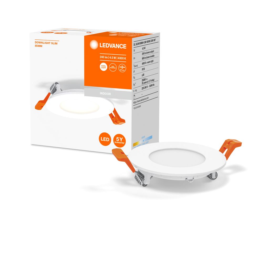 LEDVANCE RECESS SLIM DOWNLIGHT LED-Einbaustrahler weiß 4,5 W