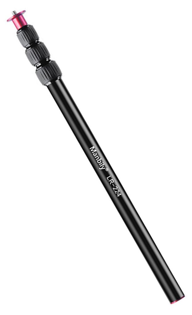 LR-224 Tripod Extender Pole 4 Section Center Column Aluminum Alloy Telescopic Stick Rod for DSLR Camera