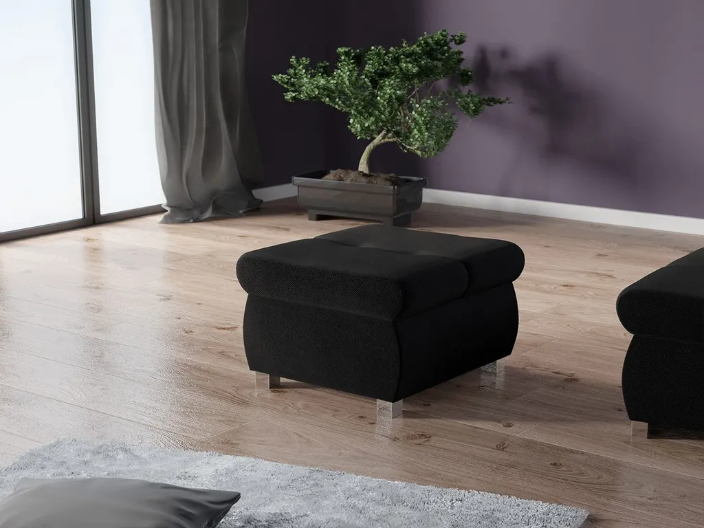 Tabouret en Bois et Tissu Kronos 07 : Meuble d'Appoint Robuste 60x60 cm