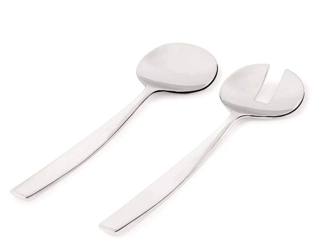 Couverts à salade Alessi Dressed avec motifs en relief au verso