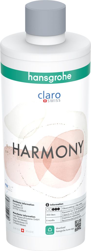 hansgrohe Mineralisatie filter, model 76828000, Productafbeelding 