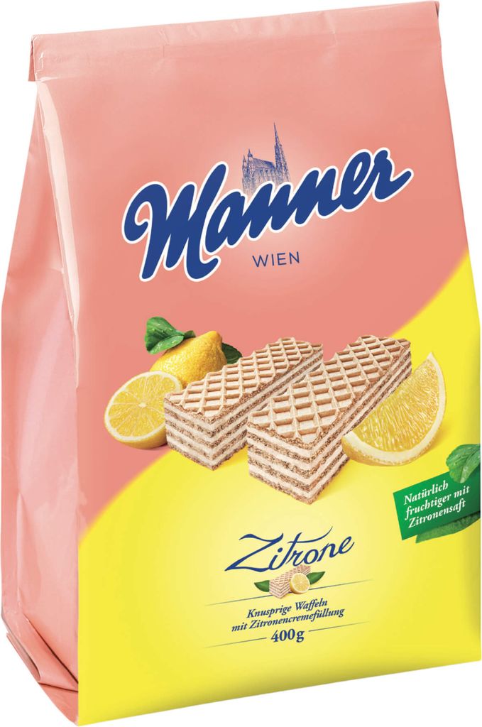 Manner Zitrone Schnitten 400g Produktbild 