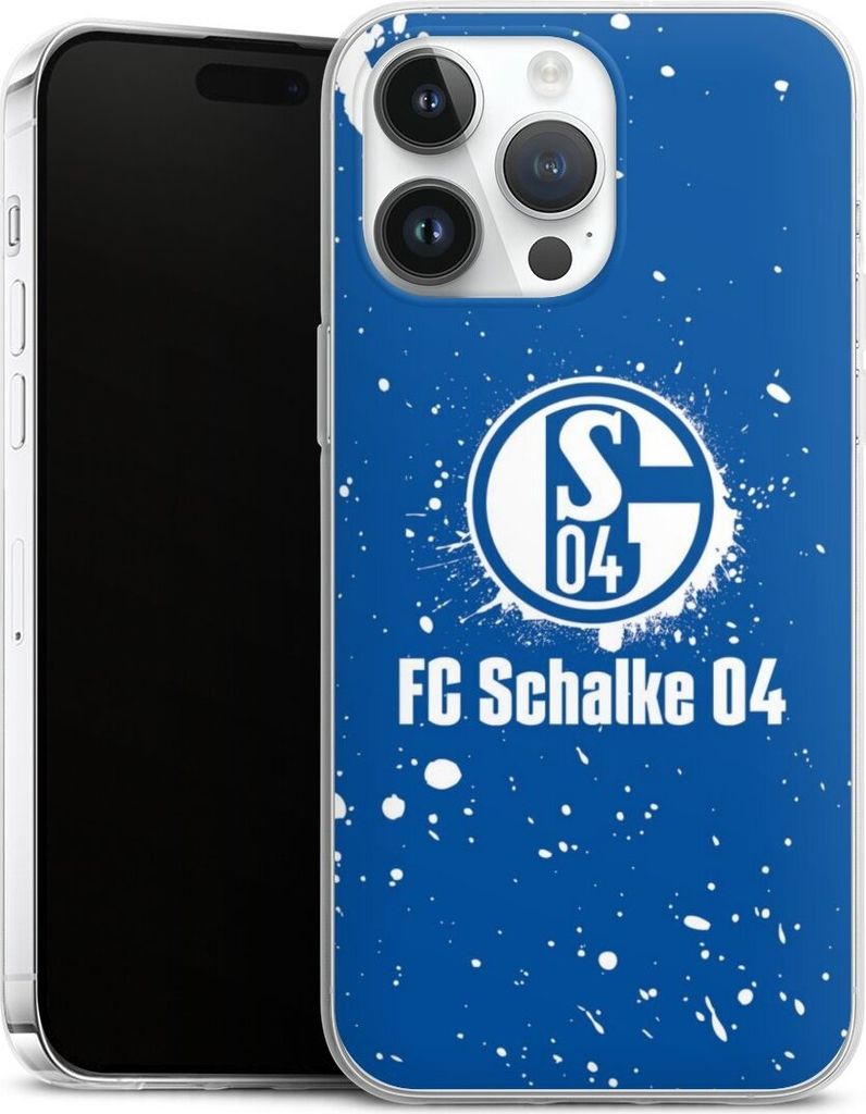 DeinDesign Slim Hülle für Apple iPhone 14 Pro Max Silikon Case Ultra Dünn Handyhülle FC Schalke 04 Logo S04
