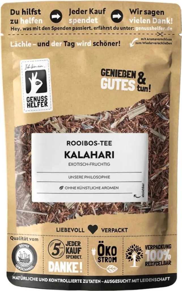 Rooibos-Tee Kalahari, lose, herrliches Aroma mit Zitrus-Note, perfekt für entspannte Momente, 10 x 100g