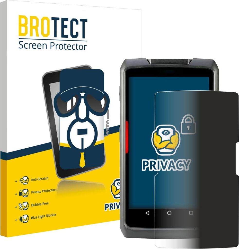 BROTECT Sichtschutzfolie für Honeywell ScanPal EDA71 Anti-Spy Privacy Sichtschutz Blickschutz Folie Blaulicht-Schutz