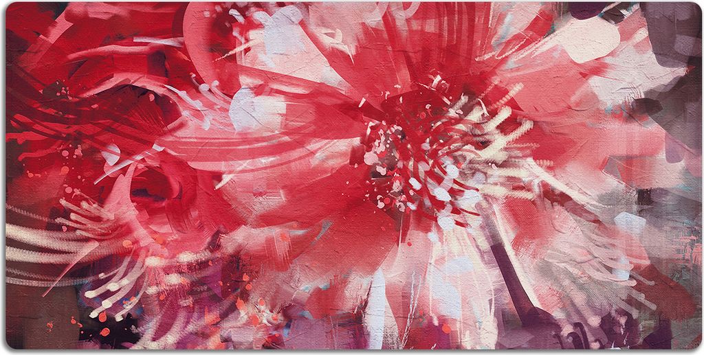 Schreibtischmatte Tischunterlage 120x60 cm Mauspad - rote Blume