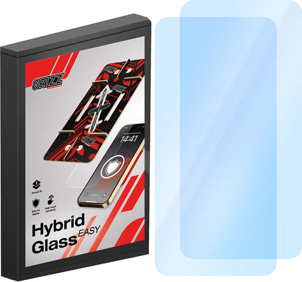 2x Bildschirmglas für Galaxy S24, Grizz HybridGlass Easy mit Applikator