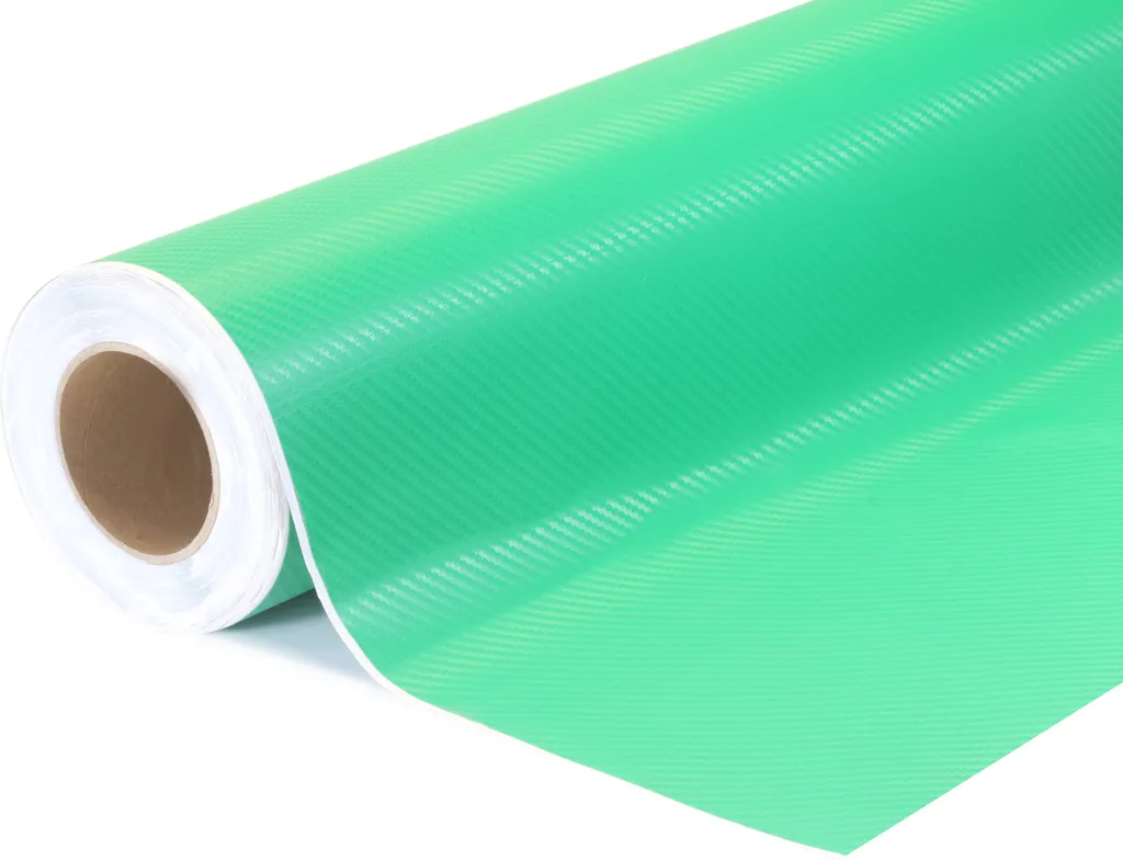 Film carbone 3D vert adhésif 152x2700cm - Solution covering sans bulle