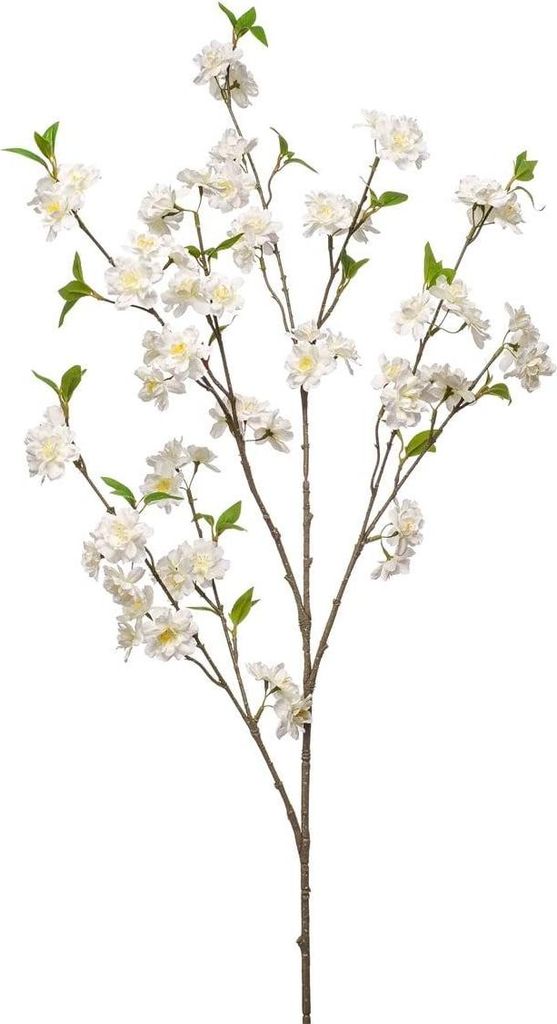 artplants.de Deko Zweig Zierkirsche VERIANO mit Blüten, weiß, 120cm - Kunst Kirschzweig