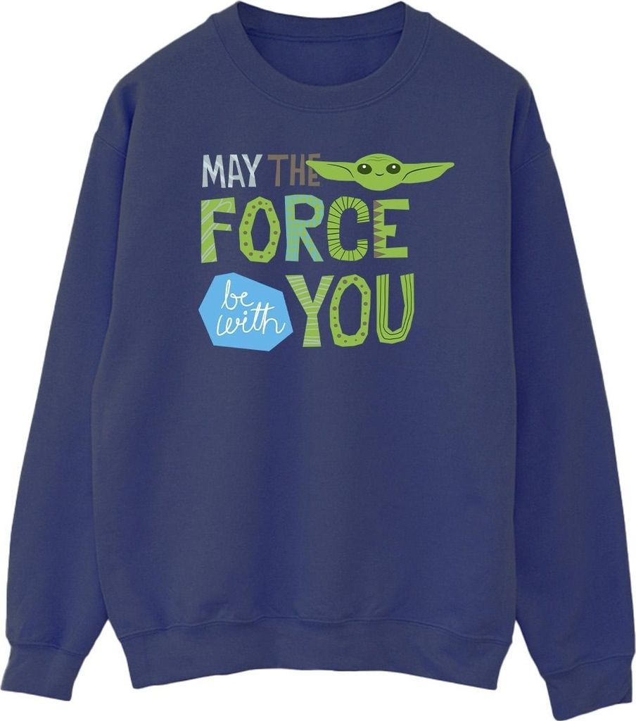 Star Wars - "The Mandalorian May The Force Be With You" Sweatshirt für Herren BI46516 (M) (Marineblau)