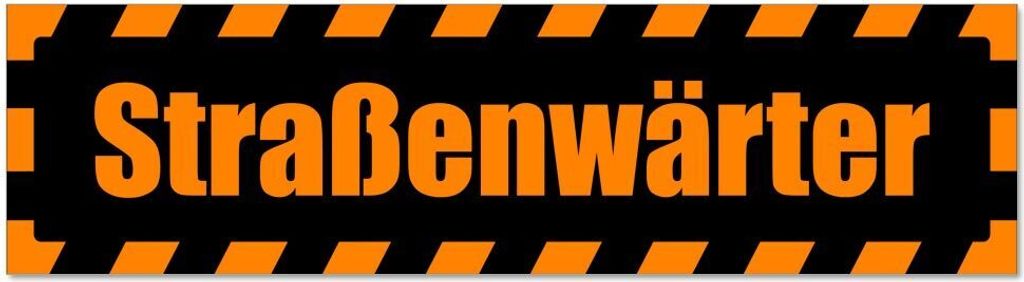 Kiwistar - Autoaufkleber - Orange - Schwarz - 20 x 5,3 cm - Straßenwärter gestreift - Hinweis Aufkleber Sticker für Auto, Kfz, Fahrrad, PKW, LKW