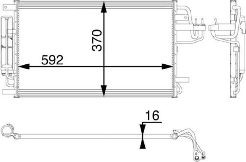 Radiateur de Climatisation KIA Sportage II - Condenseur MAHLE AC 57 000P