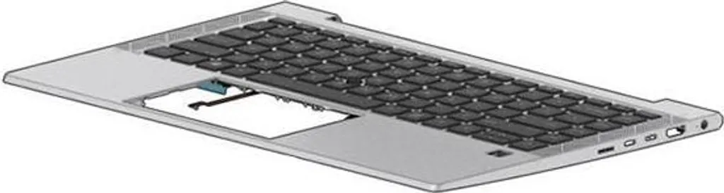 Clavier avec Repose-poignet HP Italien Bleu Privacy pour Ordinateur
