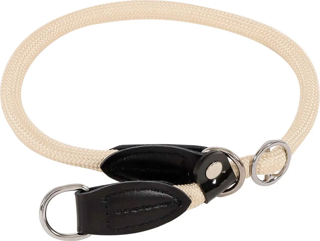 Collare Anti-Sfilamento lionto 55cm Nylon Beige per Cani da Lavoro