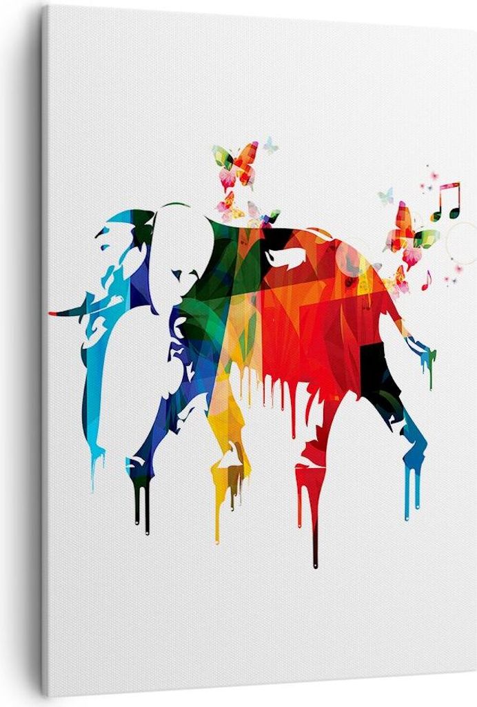 Bild auf Leinwand - Leinwandbild - Einteilig - Elefant Tierwelt Fantasie - 50x70cm - Wand Bild - Wanddeko - Wandbilder - Leinwanddruck - Wanddekora...