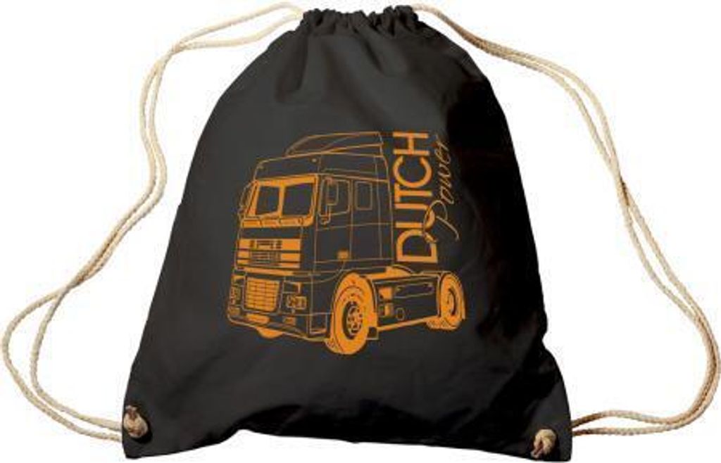 Trend-Bag mit Aufdruck - LKW Trucker Dutch Power - 65118 - Turnbeutel Sporttasche Rucksack