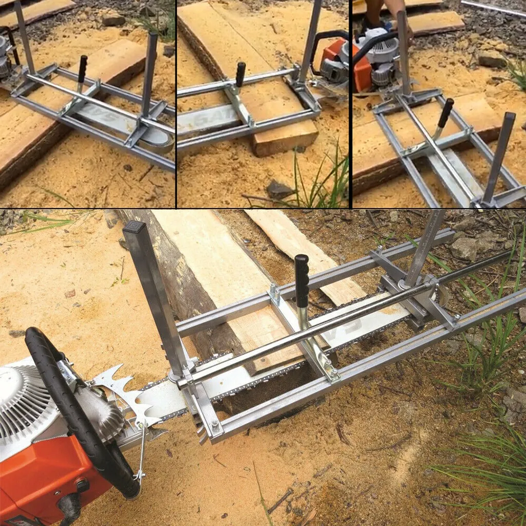 Guide de Sciage Mobile pour Planches et Poutres - Tronçonneuse 18 à 48'' - 9