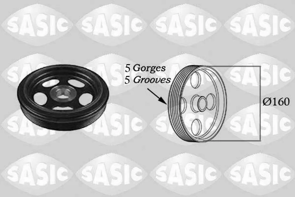 Poulie vilebrequin SASIC 2156023 : stop aux vibrations et bruits moteur