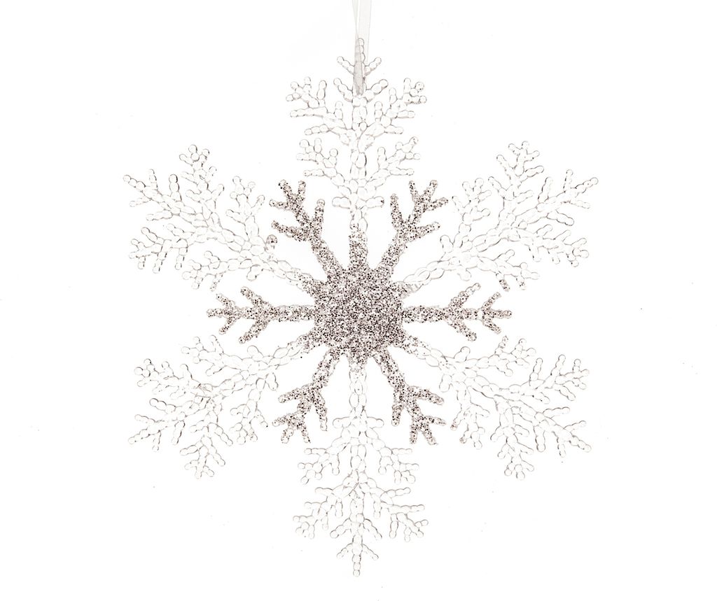 Anhänger XL Schneeflocke Kunststoff 21cm 1 Stück Produktbild 