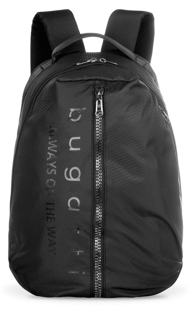 bugatti Rucksack mit Laptopfach Letters Backpack 22L Black schwarz