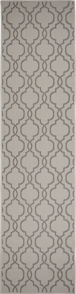 KADIMA DESIGN NEBEL Milano 66 cm x 230 cm Grau, Schwarz Läufer Indoor & Outdoor Teppich