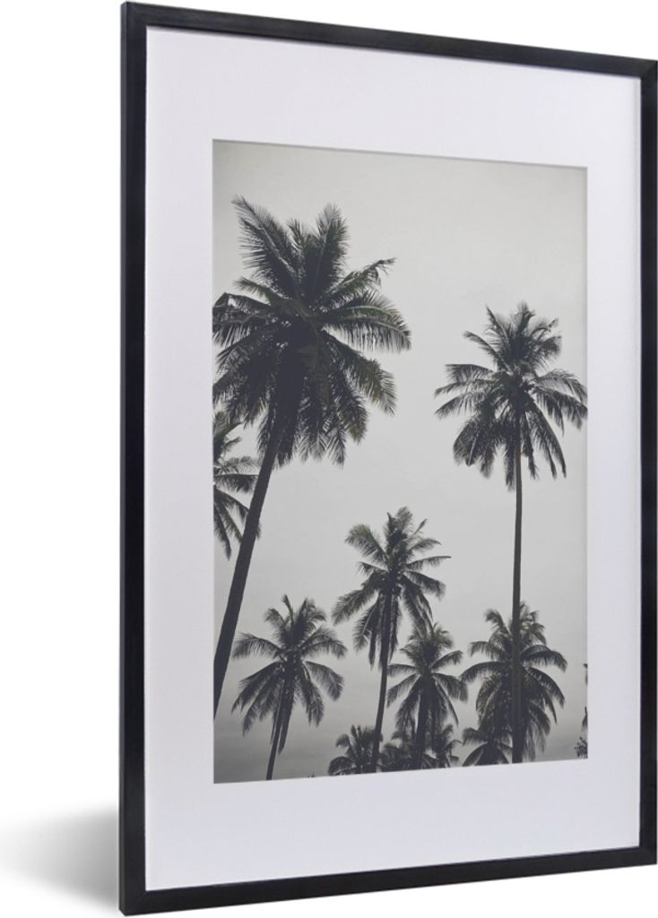 MuchoWow Gerahmtes Poster Palme - Tropisch - Natur 40x60 cm - Poster mit Schwarzem Bilderrahmen Wandposter Rahmen Foto Bilder - Poster in Rahmen