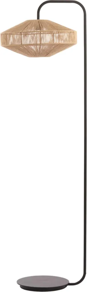 Lampadaire design Lyra en métal marron brossé, luminaire style E27