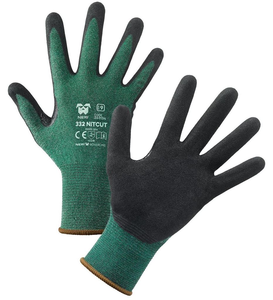Neri Safety Antischnitt Handschuhe 332 Nitcut HDPE/Nitril Größe 10 - 12 Paar pro Packung
