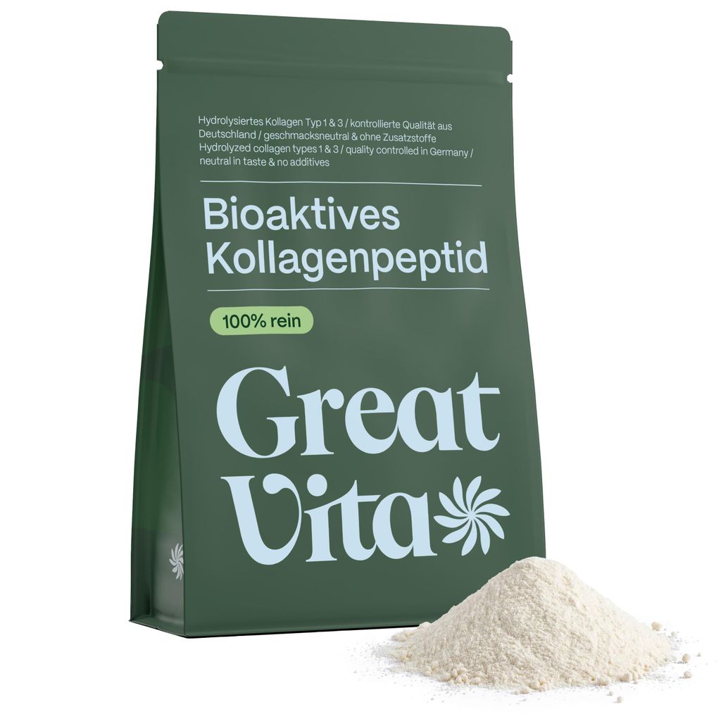 GreatVita Bioaktives Kollagen Pulver 1600g | Hydrolysat Produktbild 