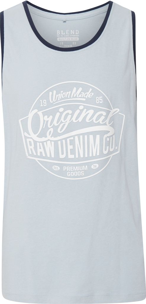 BLEND BHWalex Herren Tank Top Sport-Shirt Muscle-Shirt mit Print 100% Baumwolle Regular fit