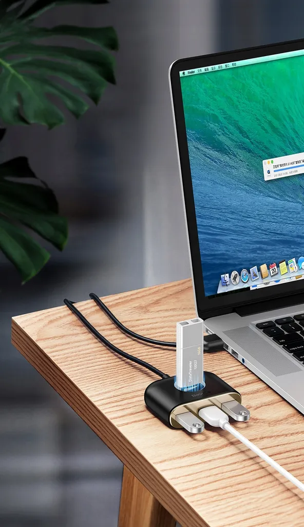Baseus Hub USB 3.0 4-in-1 5Gbps - Splitter USB per Hard Disk 4TB - 33