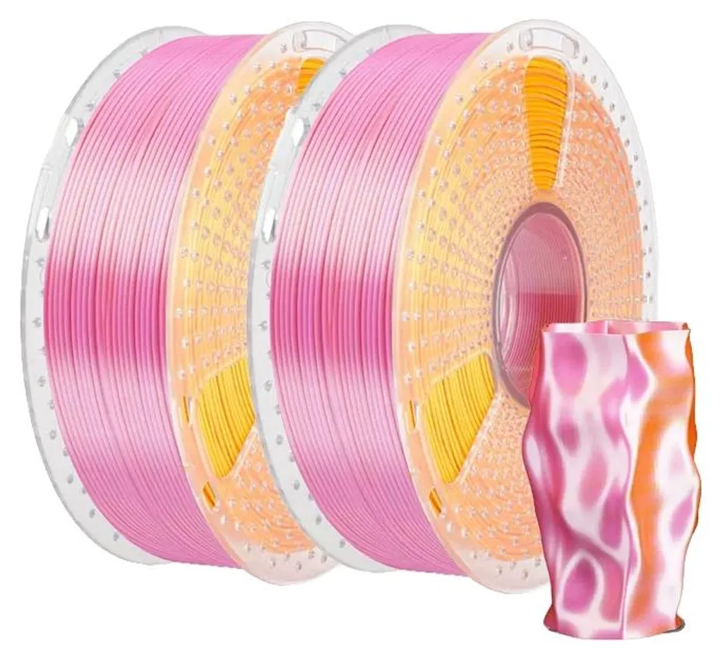 Filament PLA Silk Or Rose 1.75mm pour Impression 3D Finition Soyeuse