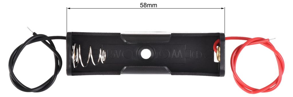 6 Stš¹cke Batteriehalter, 1.5V Kunststoff Akkufach Aufbewahrungsbox mit Kabel fš¹r AA Batterie