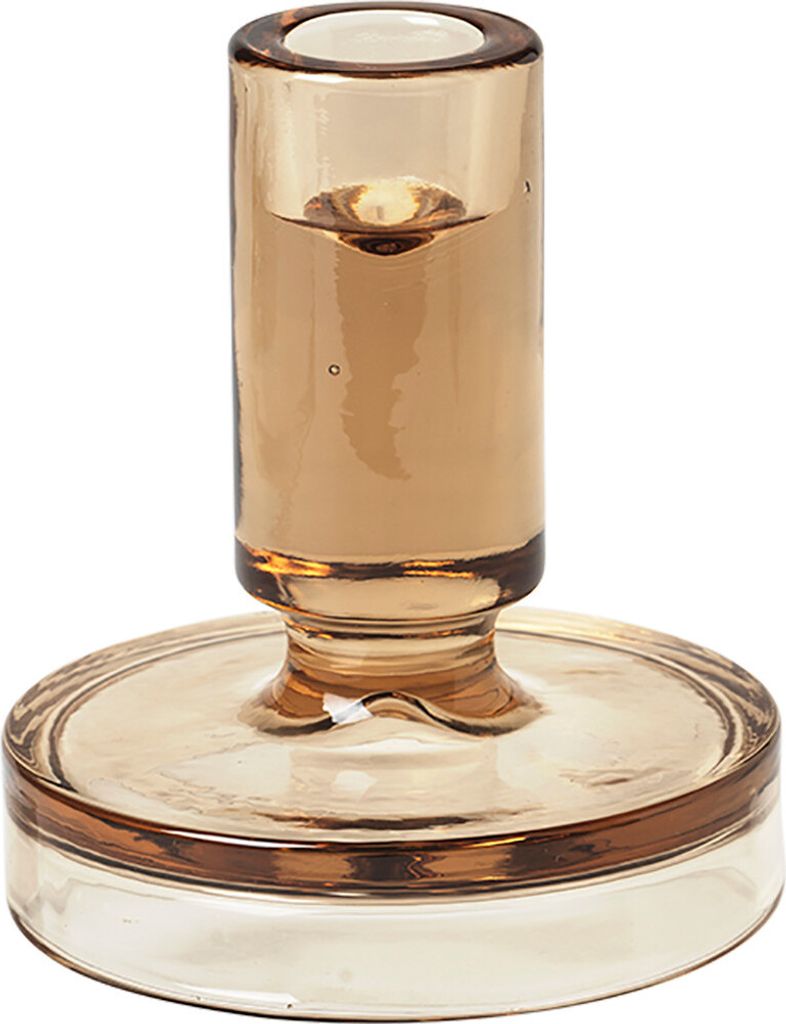 Broste Copenhagen Copenhagen Petra Kerzenständer Glas Indian Tan 10cm