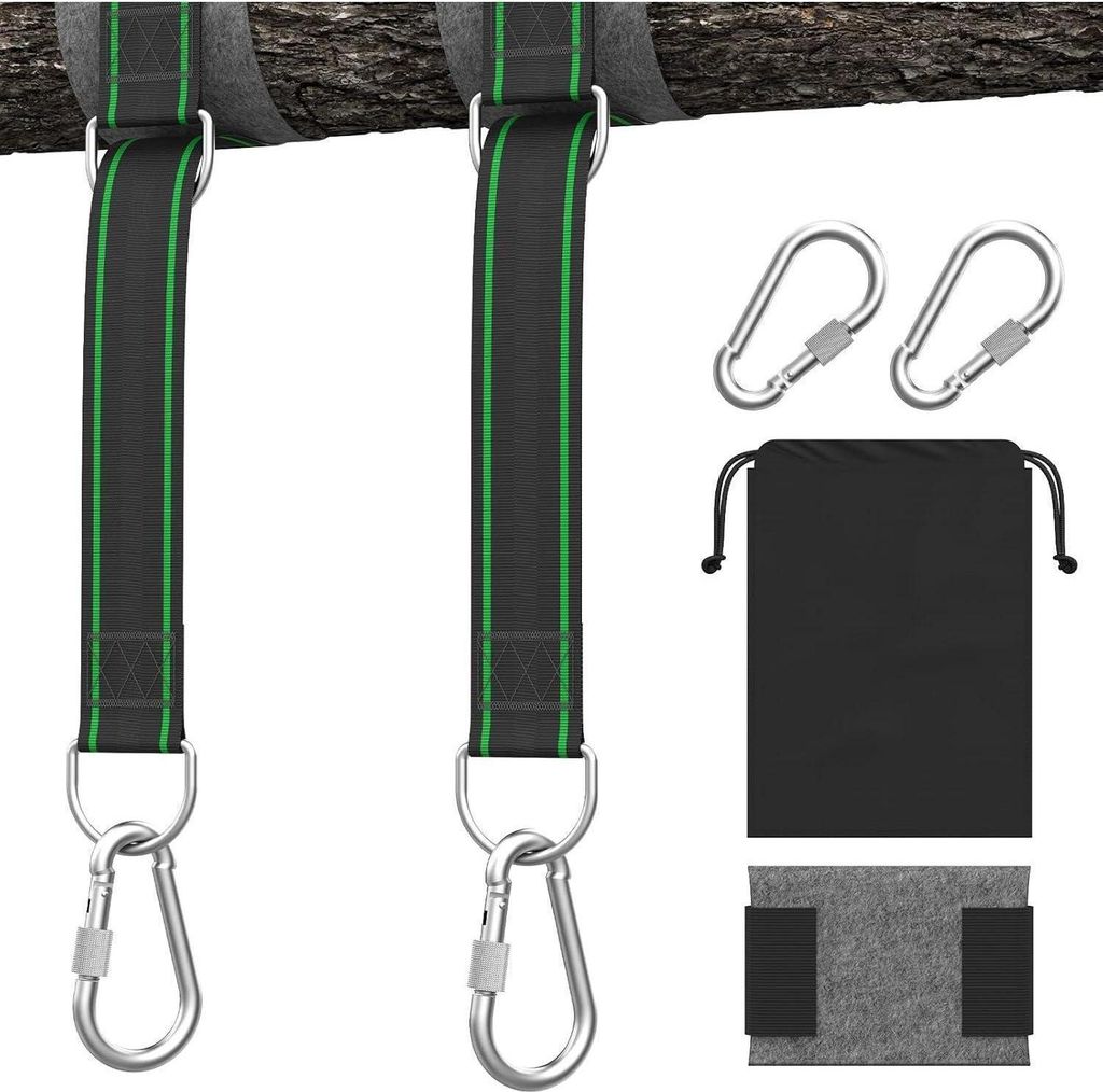 Yomisee Schaukel Befestigung Set mit 2 Baumschutz Polster & Produktbild 