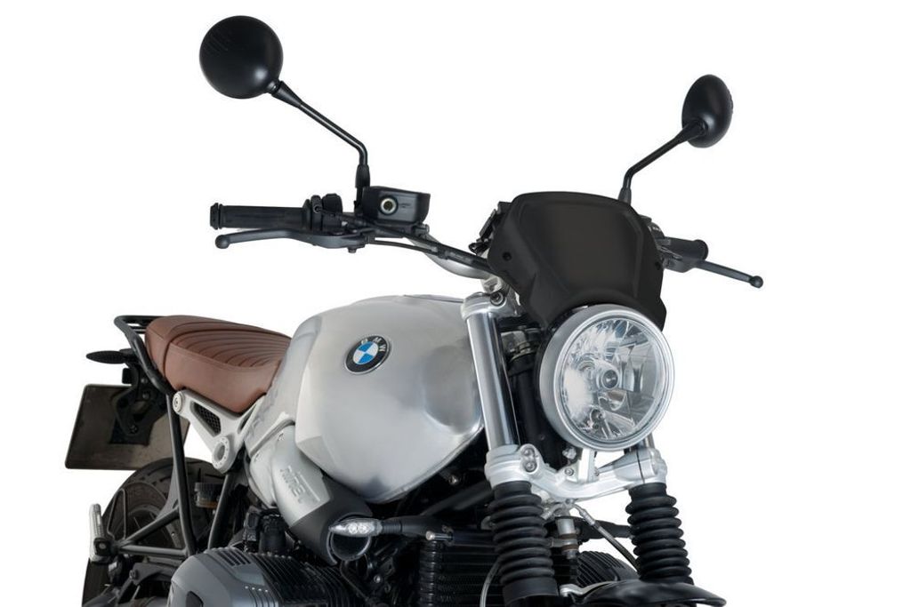 PUIG 9798N ALU Frontplatte passend fuer BMW R NINET Schwarz