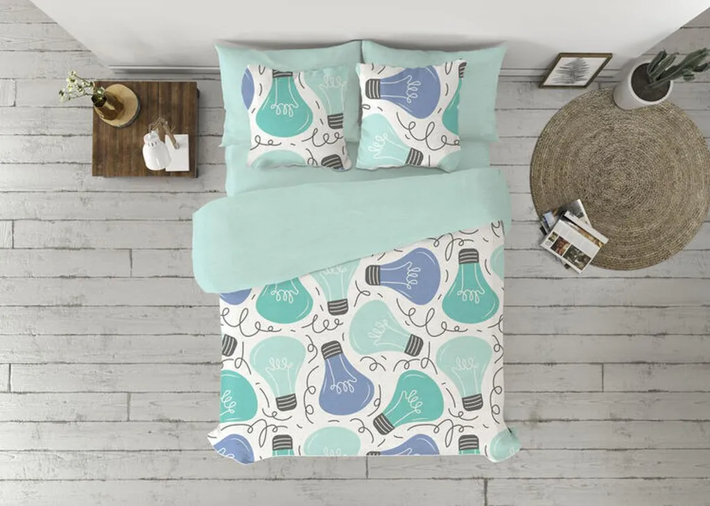 Housse de Couette Pierre Cardin Ideas Bleu Marine 3 Pièces pour Lit Simple
