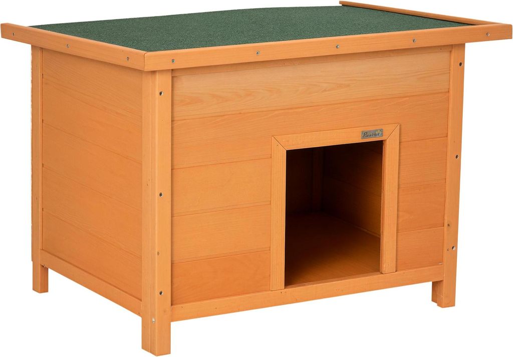 Hundehš¹tte Outdoor. Hundehaus aus Holz mit Aufklappbares Asphaltdach. Wasserdichte Hundeh?hle mit Erh?hter Boden Hš¹tte fš¹r kleine Hunde. G...